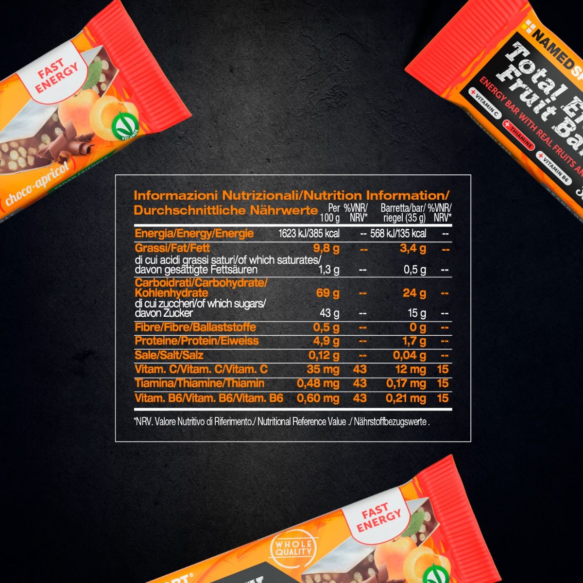 TOTAL ENERGY FRUIT BAR Choco-Apricot - 35g