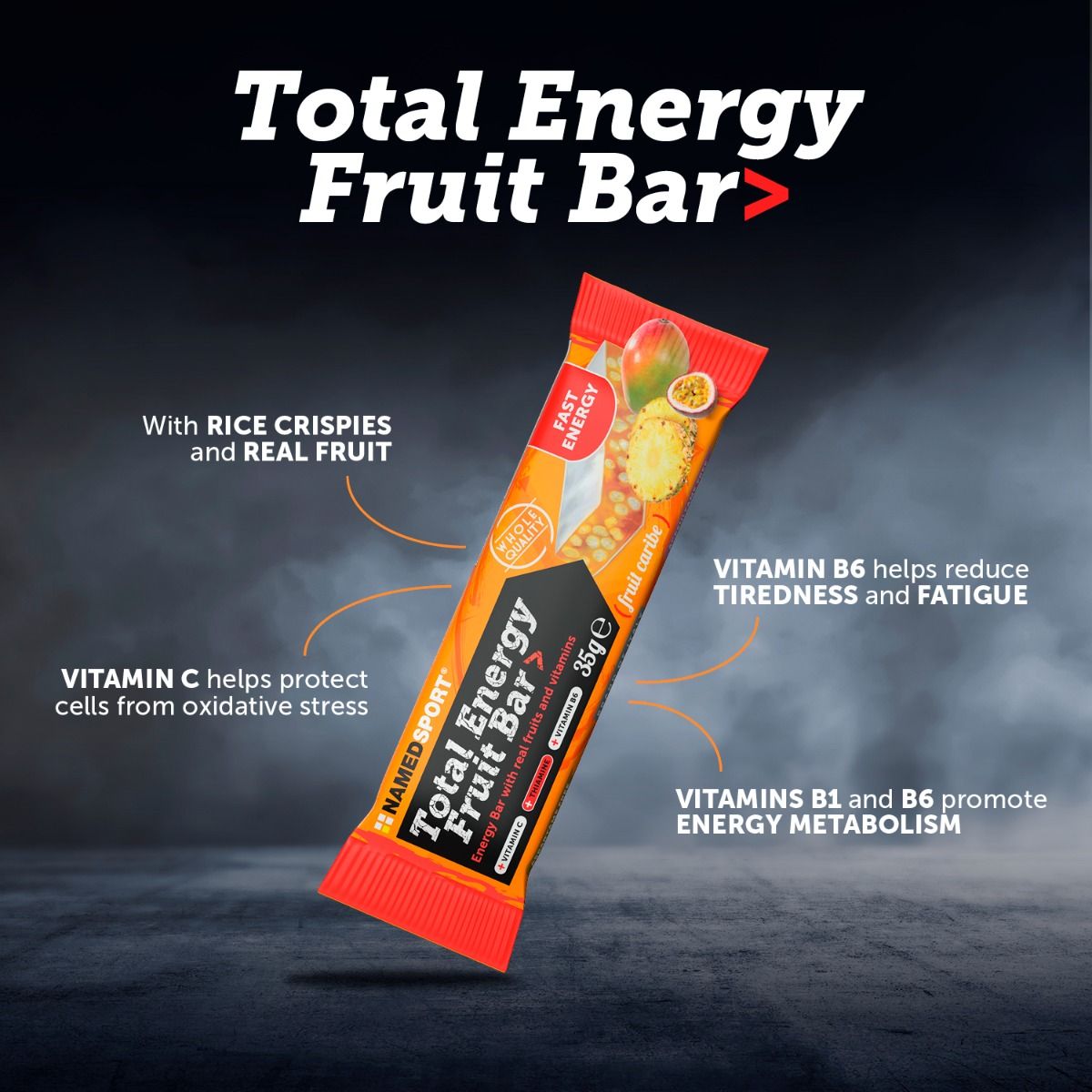 TOTAL ENERGY FRUIT BAR Fruit Caribe - 35g