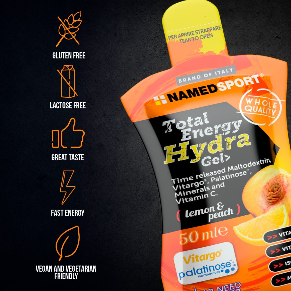 TOTAL ENERGY HYDRA GEL Lemon & Peach - 50ml