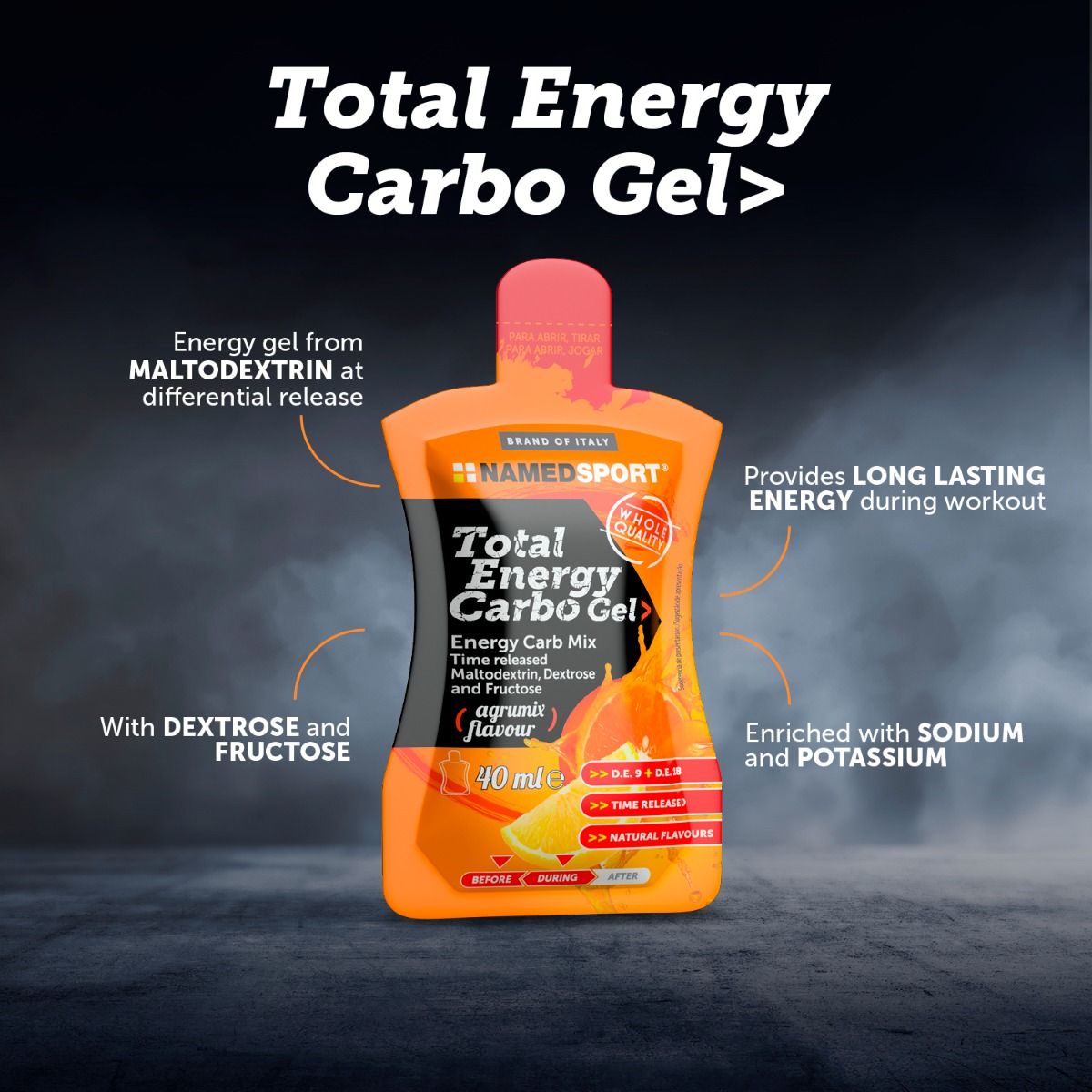 TOTAL ENERGY CARBO GEL> AGRUMIX - 40ML
