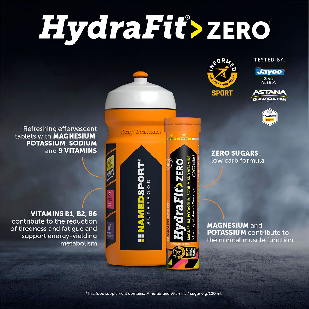 Hydrafit> ZeroTABS 20cp + Sportbottle