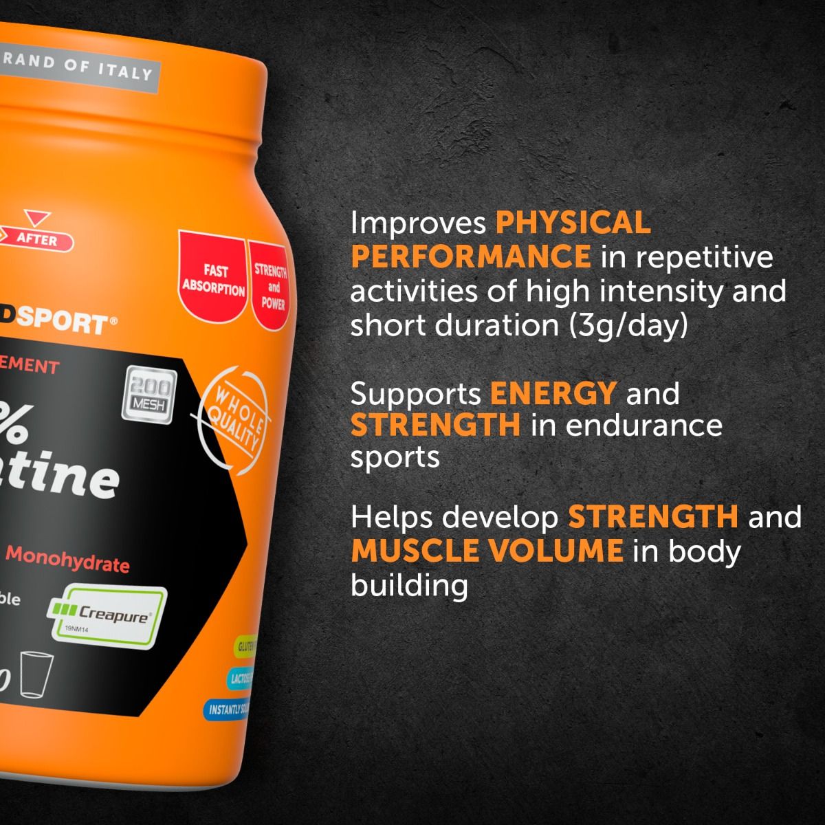 100% CREATINE - 250GR