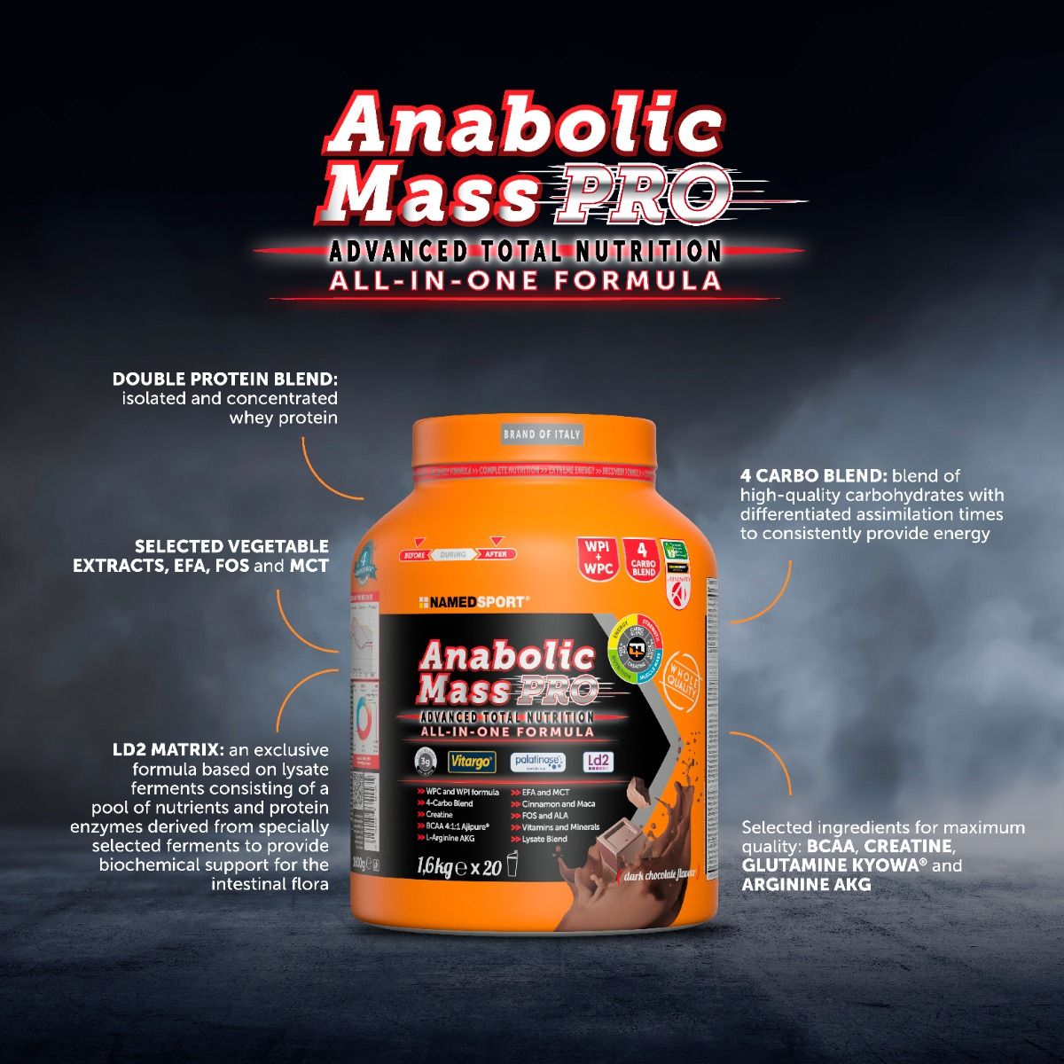 ANABOLIC MASS PRO 1600g Chocolate