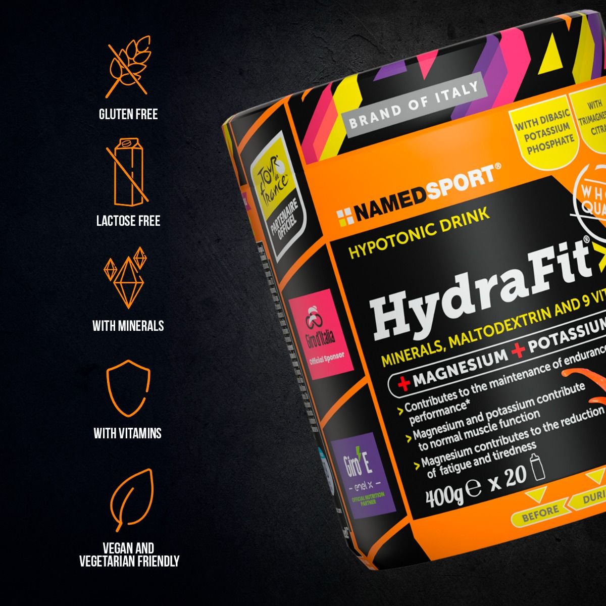 HYDRAFIT> 400G + SPORTBOTTLE HYDRA2PRO 2020