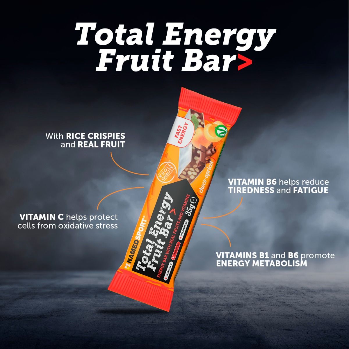 TOTAL ENERGY FRUIT BAR Choco-Apricot  - 35g