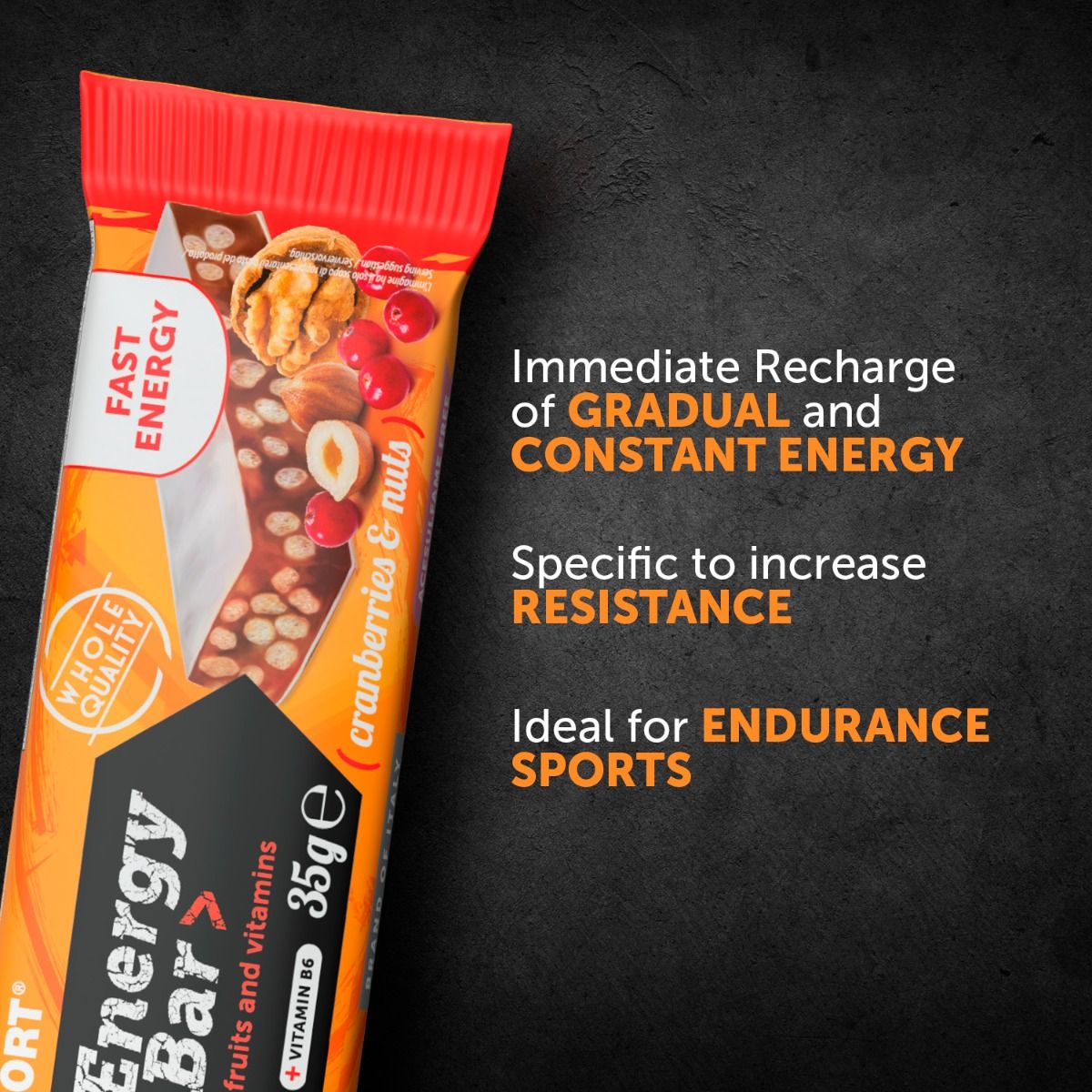 TOTAL ENERGY FRUIT BAR Cranberry & Nuts - 35g